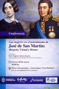 Conferencia «Las mujeres en el pensamiento de José de San Martín