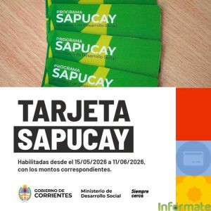 Se habilitan las tarjetas Sapucay